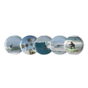 Set of pin buttons