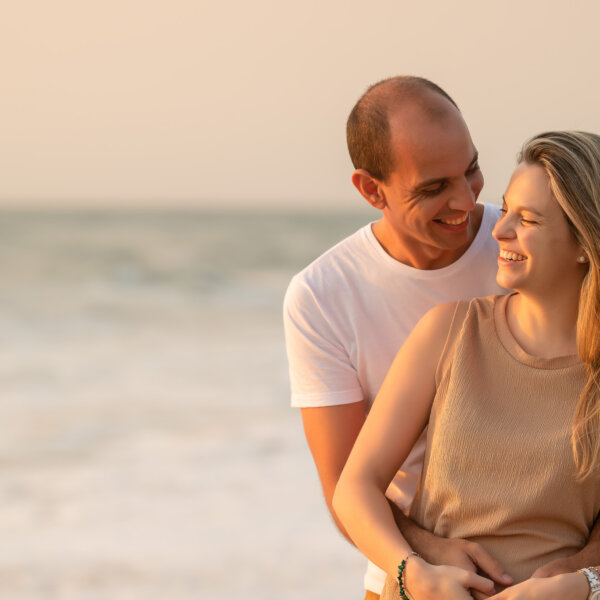 couple photo shooting during sunrise
