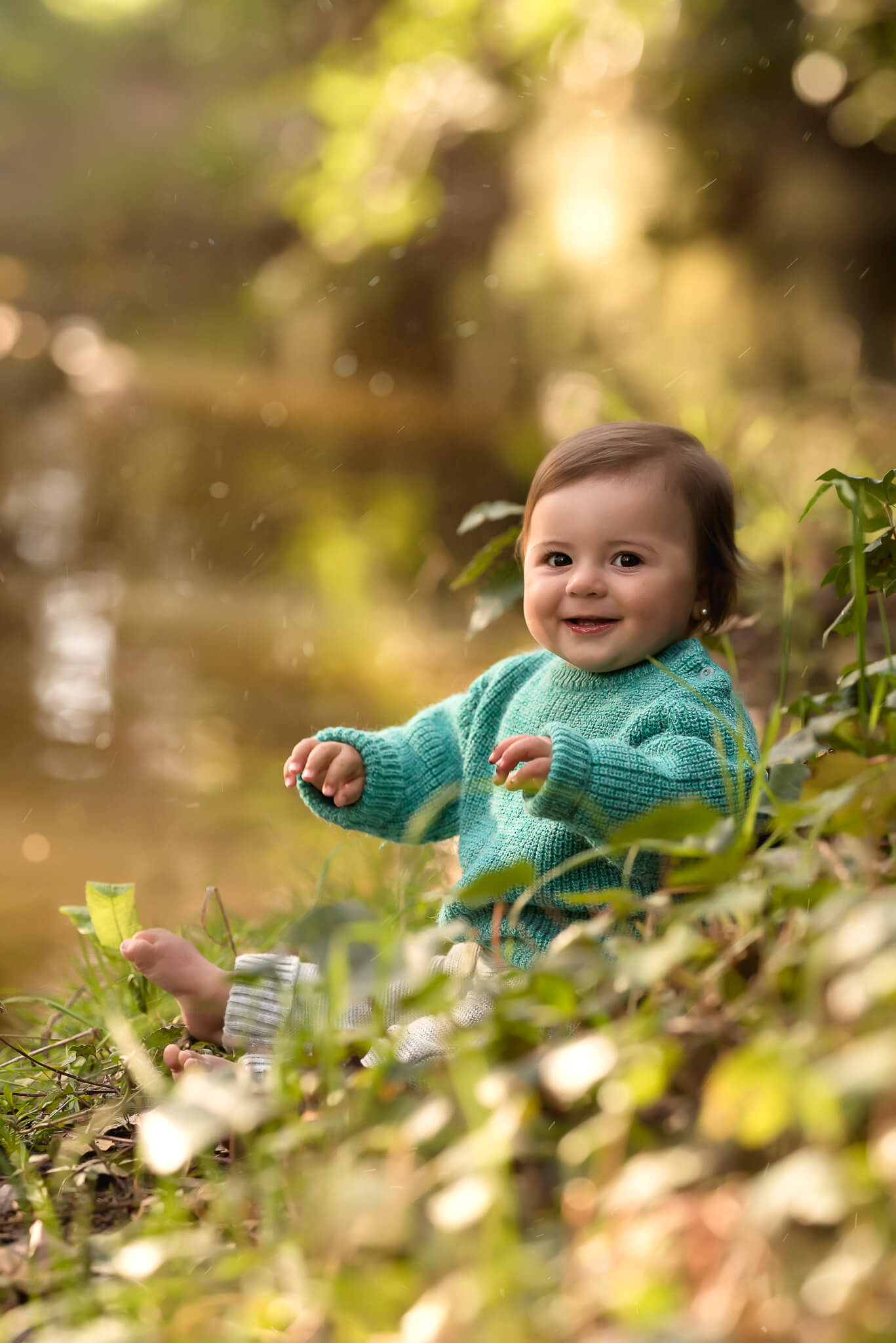 Baby photography in the forest