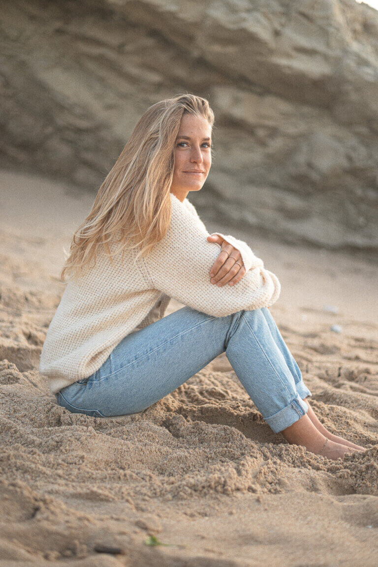 personal photo shooting at sunset in Bidart