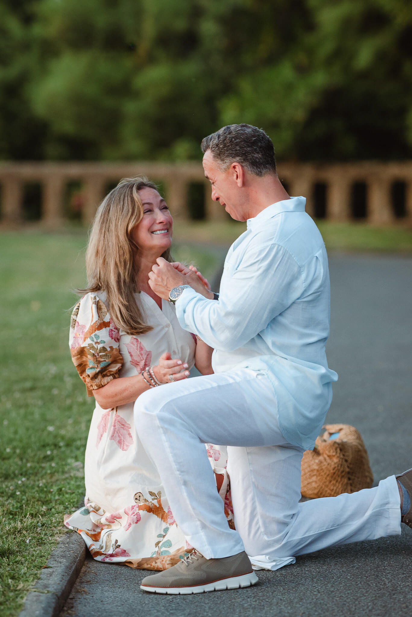 couple proposal in Biarritz