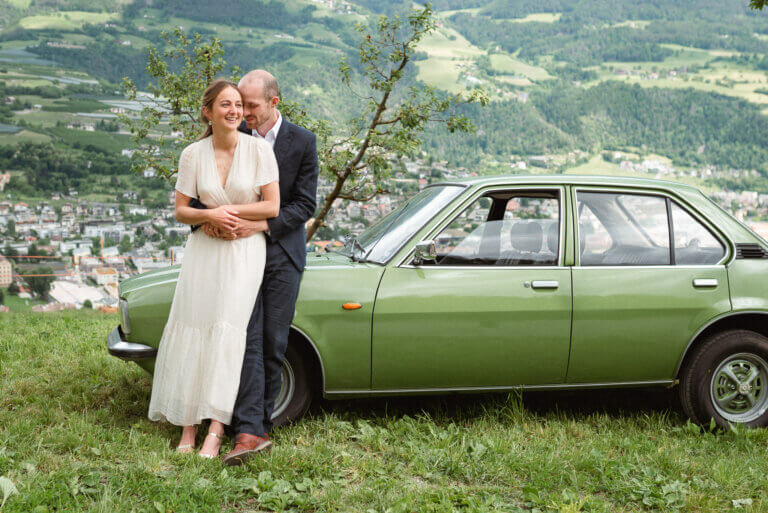 couple elopement in the mountains