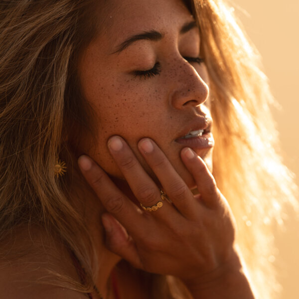 sunset women portrait at golden hour