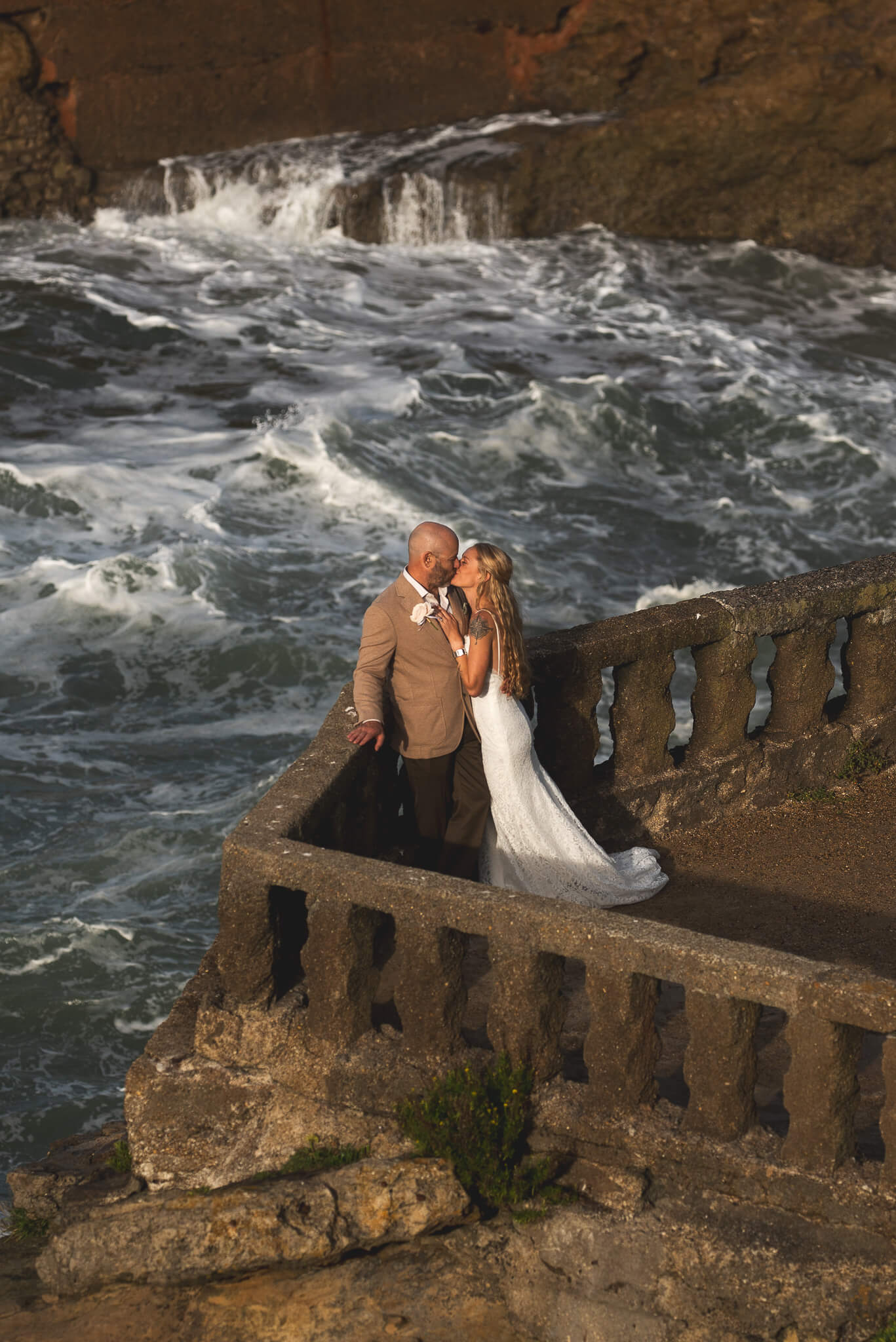 elopement in Rocher de la Vierge, Biarritz, France