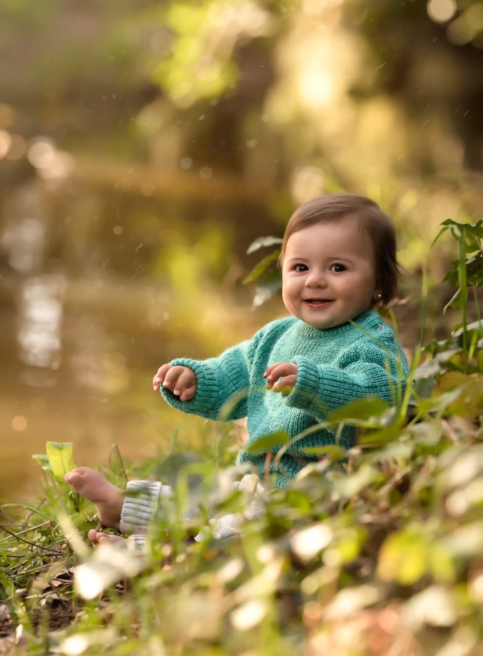 Baby photography in the forest in Saint Jean de Luz