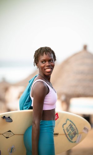 Lifestyle surf session before entering the water