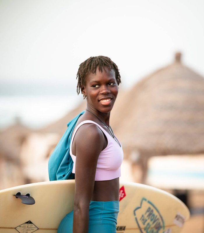 Lifestyle surf session before entering the water