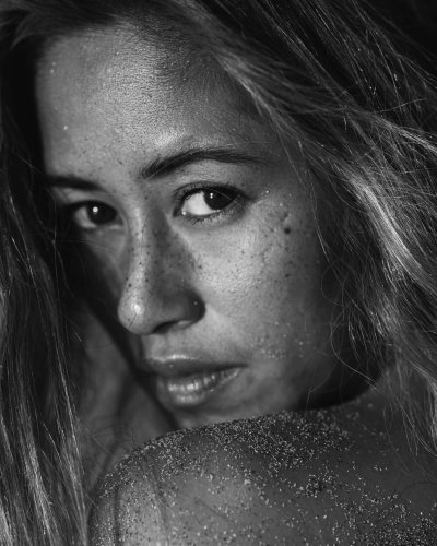 sensual women portrait in black and white